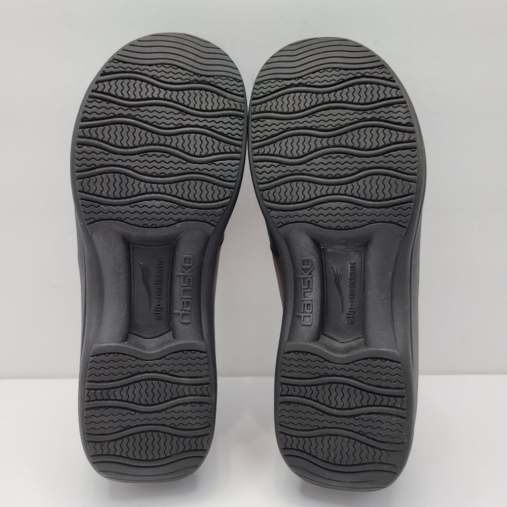Dansko Clog Women's Leather Slip On Black Brown 4041-020200 US 10 EU 41 - Picture 7 of 8
